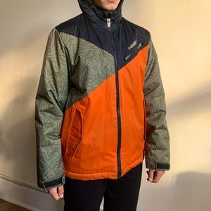 TONY HAWK Hooded Full Zipped Jacket, Size M, Black, Green and Orange colours